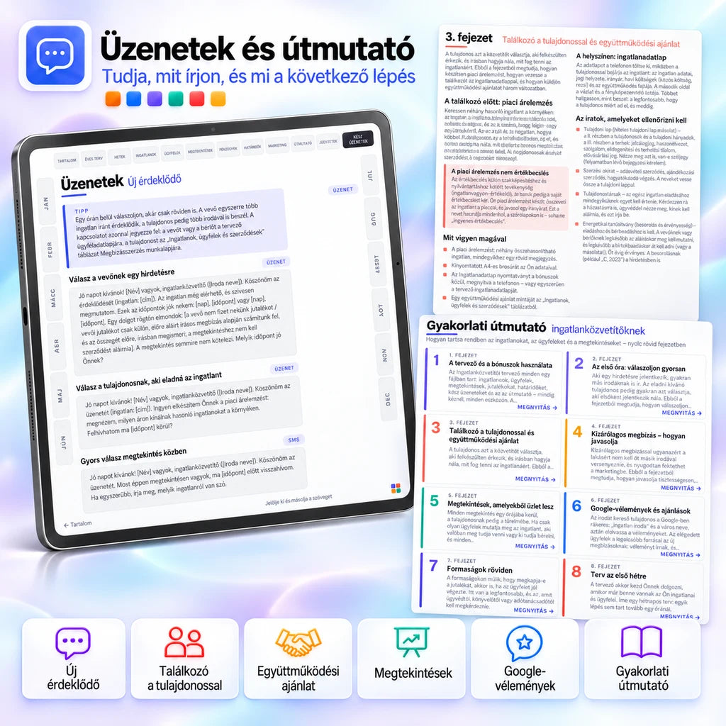 Ingatlanközvetítői Tervező